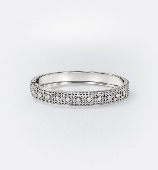 [Lume Jewelry] 2026 WOVEN-PATTERN BRACELET SET WITH FULL DIAMOND INLAY THREE-COLORS