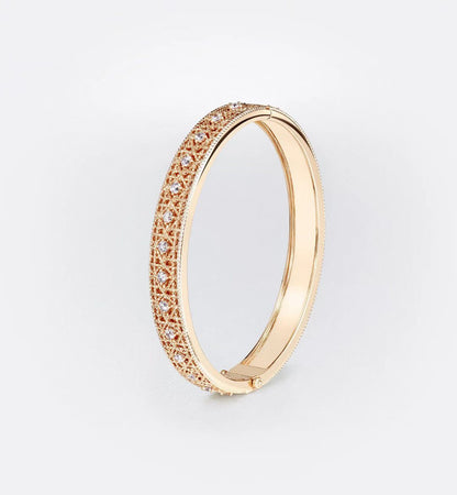 [Lume Jewelry] 2026 WOVEN-PATTERN BRACELET SET WITH FULL DIAMOND INLAY THREE-COLORS