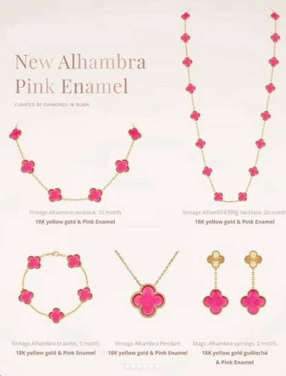 [Lume Jewelry ] 26 NEW PINK BUBBLE ENAMEL SET
