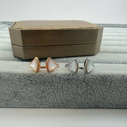 [Lume Jewelry]FAN SHAPE DOUBLE SHELL OPEN RING
