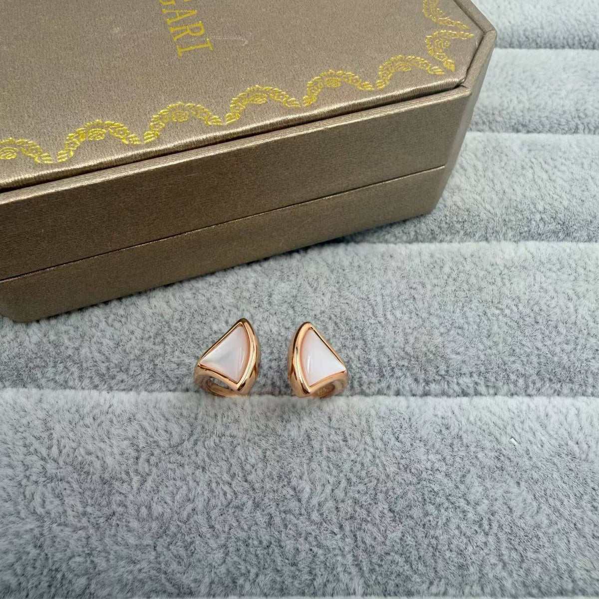 [Lume Jewelry]FAN SHAPE DOUBLE SHELL OPEN RING