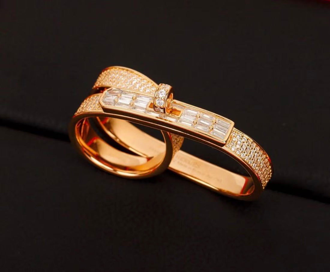 ¡®Lume Jewelry¡¯NEW STYLE FULL CIRCLE DOUBLE DIAMOND RING