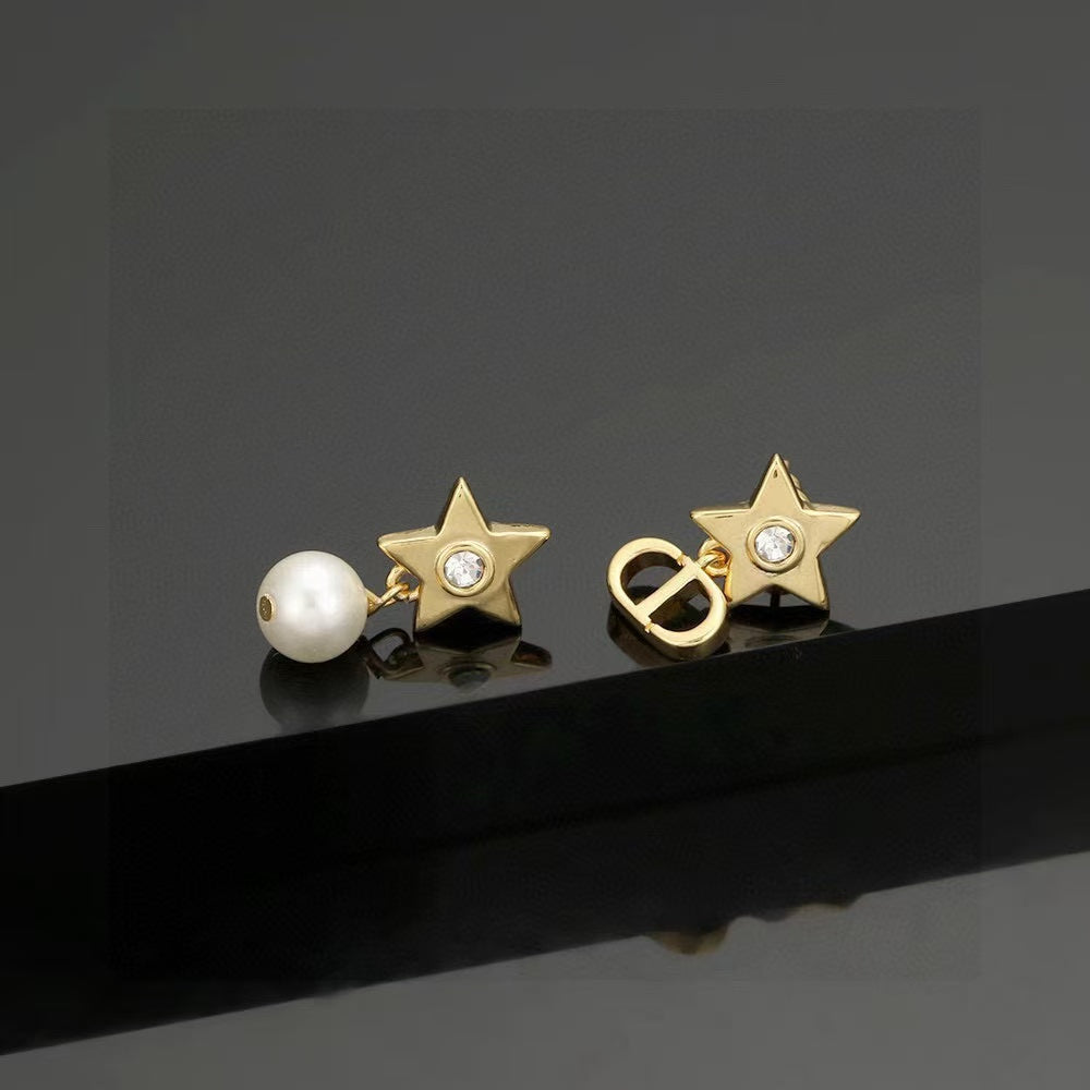 [Lume Jewelry]CD Star-Shaped Letter Earrings
