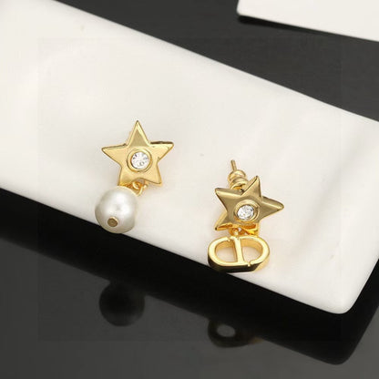 [Lume Jewelry]CD Star-Shaped Letter Earrings