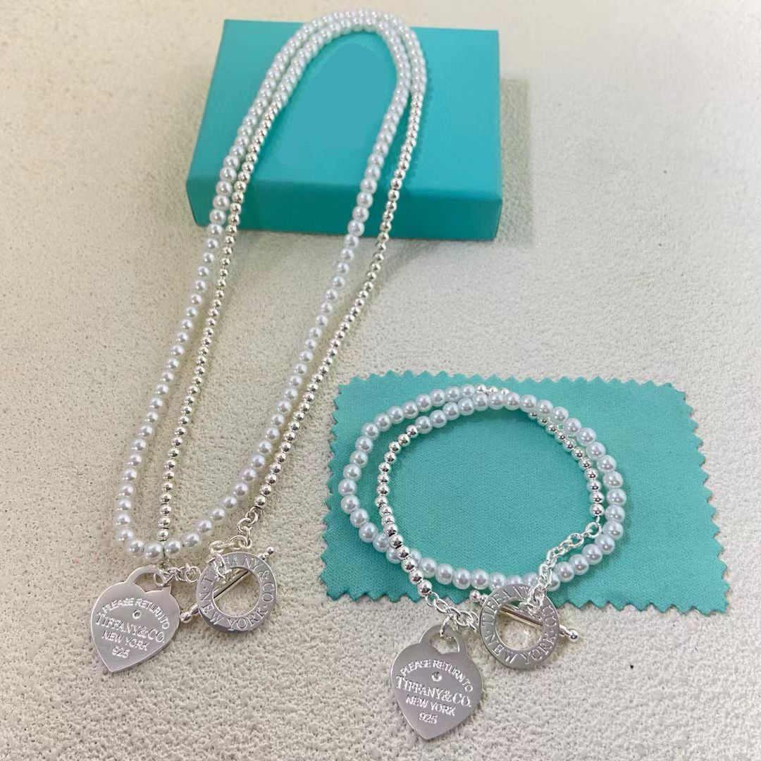 [Lume Jewelry] Double-clasp Pearl Necklace、Bracelet