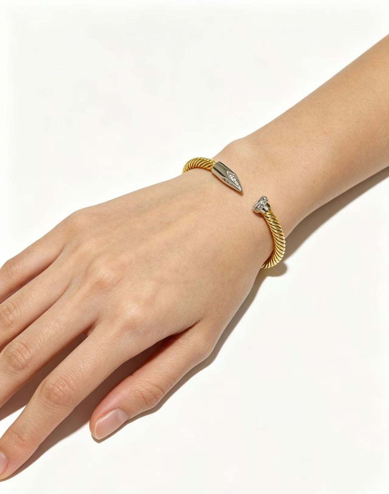 [Lume Jewelry]Open threaded nail bracelet