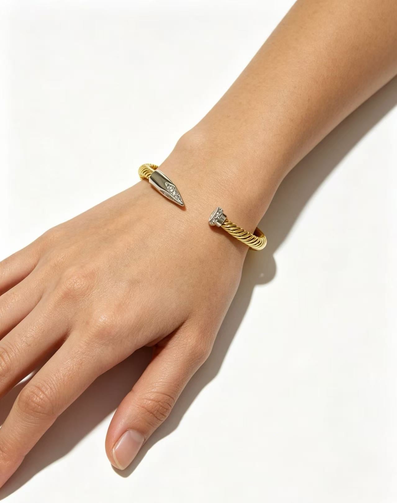 [Lume Jewelry]Open threaded nail bracelet
