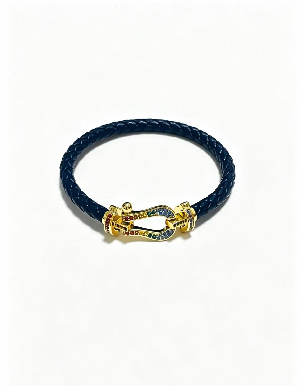 ¡®Lume Jewelry2026 New Horseshoe Buckle Leather Couple Bracelet