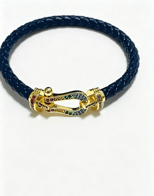 ¡®Lume Jewelry2026 New Horseshoe Buckle Leather Couple Bracelet