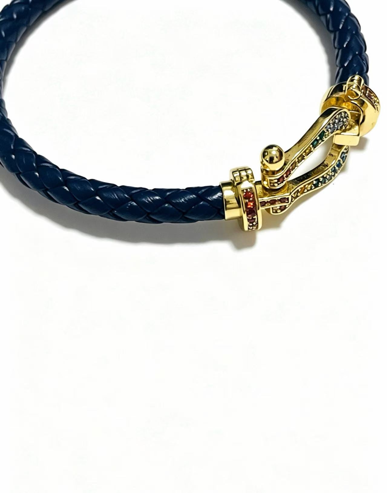 ¡®Lume Jewelry2026 New Horseshoe Buckle Leather Couple Bracelet