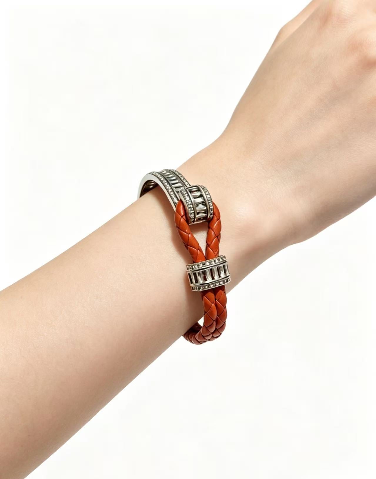 ¡®Lume Jewelry2026 New Half-Diamond Horseshoe Buckle Bangle