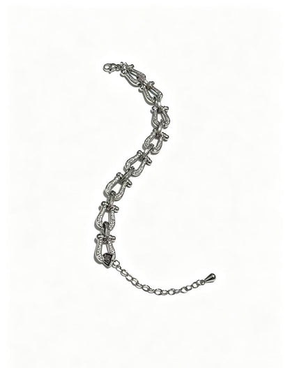 ¡®Lume JewelryDiamond-studded Horseshoe Bracelet