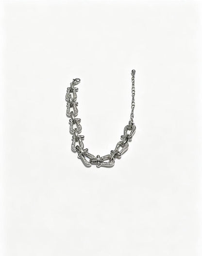 ¡®Lume JewelryDiamond-studded Horseshoe Bracelet