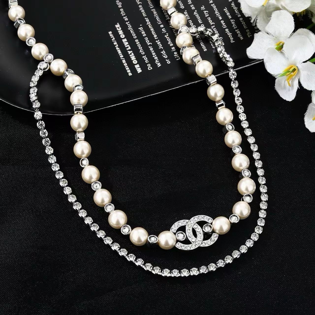 [Lume Jewelry]Double C Pearl Waist Chain