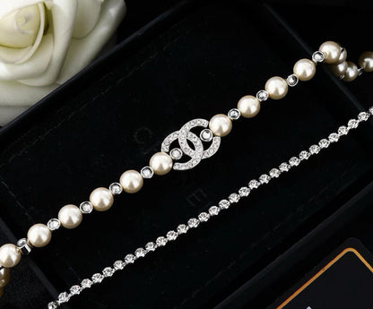 [Lume Jewelry]Double C Pearl Waist Chain