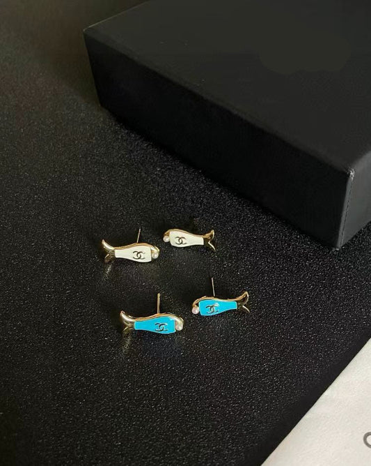 [Lume Jewelry]Fish Stud Earrings