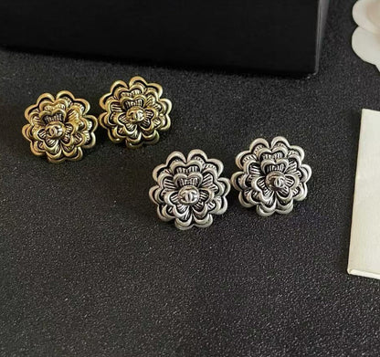 [Lume Jewelry]Vintage Camellia Earrings