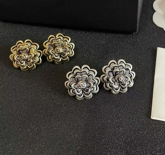 [Lume Jewelry]Vintage Camellia Earrings