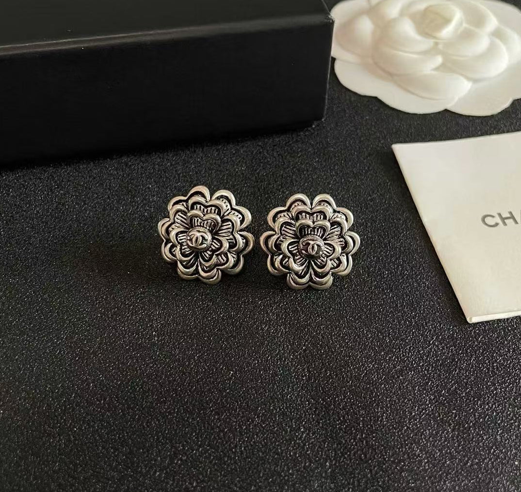 [Lume Jewelry]Vintage Camellia Earrings