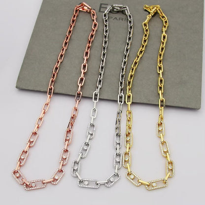 [Lume Jewelry]Move Link Pave Diamond Necklace
