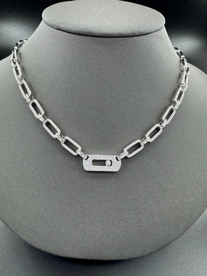 [Lume Jewelry] Move Link Pave Diamond Chain Necklace
