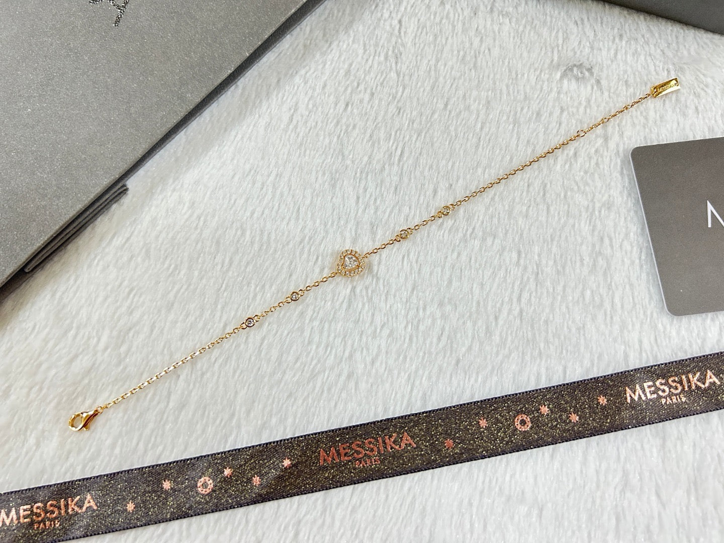 [Lume Jewelry]Heart Sliding Diamond Bracelet