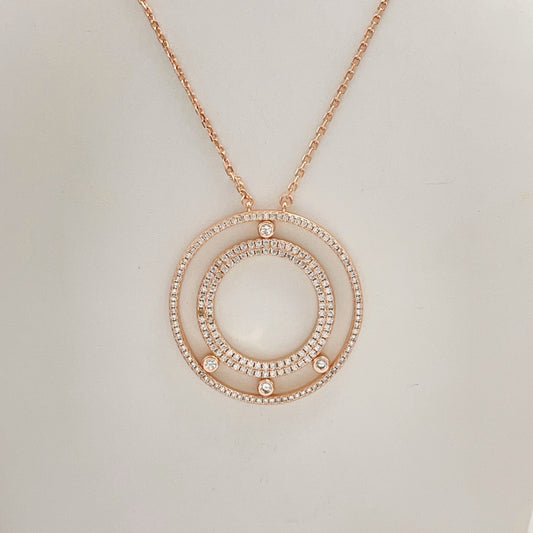 [Lume Jewelry] Move Romane Pavé Diamond Sliding Circle Long Necklace