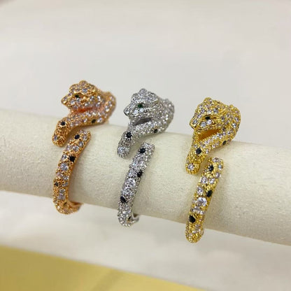 ¡®Lume Jewelry¡¯Double‑Panther Open Ring