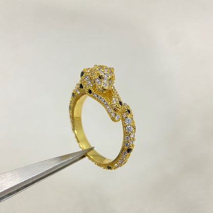 ¡®Lume Jewelry¡¯Double‑Panther Open Ring