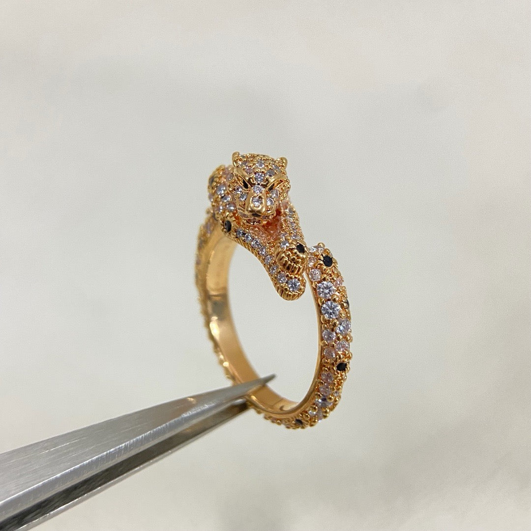 ¡®Lume Jewelry¡¯Double‑Panther Open Ring