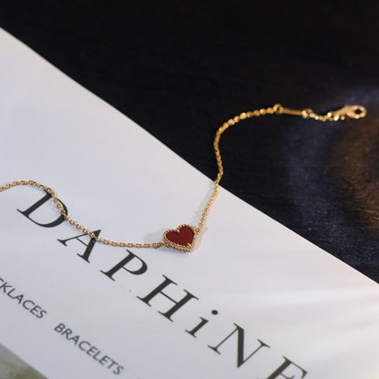 ¡®Lume Jewelry¡¯Sweet Alhambra Mini Carnelian Heart Bracelet
