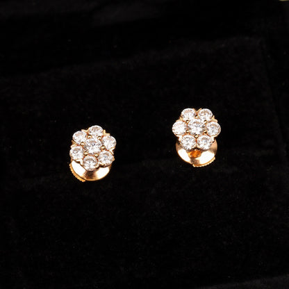 ¡®Lume Jewelry¡¯Fleurette Stud Earrings, 18K Gold‑Plated, 7‑Stone