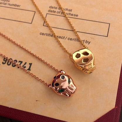 ¡®Lume Jewelry¡¯Panthère de  Pendant Necklace, Panther‑Head Motif, Emerald Eyes,