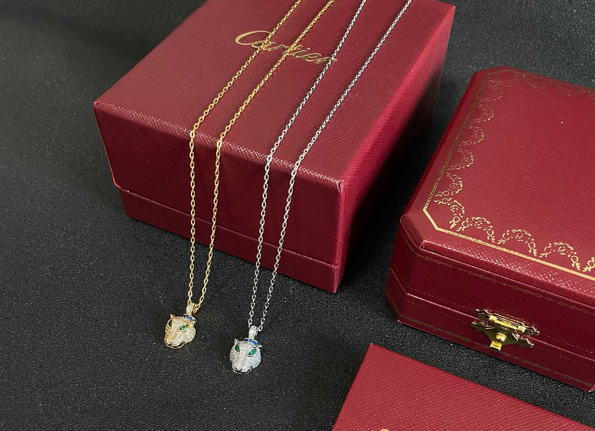 ¡®Lume Jewelry¡¯Panthère de Cartier Pavé‑Diamond Necklace