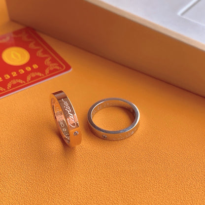 ¡®Lume Jewelry¡¯Signature Single‑Diamond Couple Band Rings