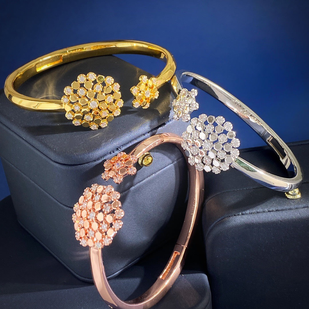 ¡®Lume Jewelry¡¯ Honeycomb Diamond Open Bangle