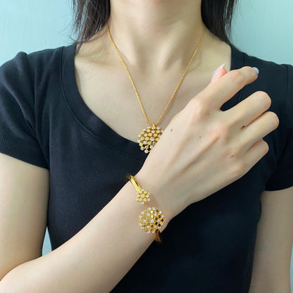 ¡®Lume Jewelry¡¯ Honeycomb Diamond Open Bangle