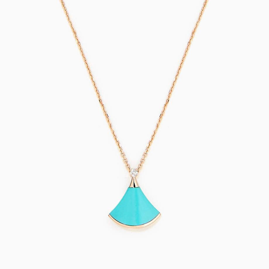 [Lume Jewelry]DREAM NECKLACE TURQUOISE PINK GOLD