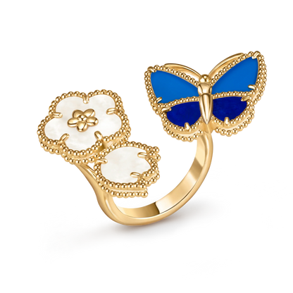 [Lume Jewelry] 2026 NEW MODEL SPRING LUCKY 3 MOTIF GOLD RING
