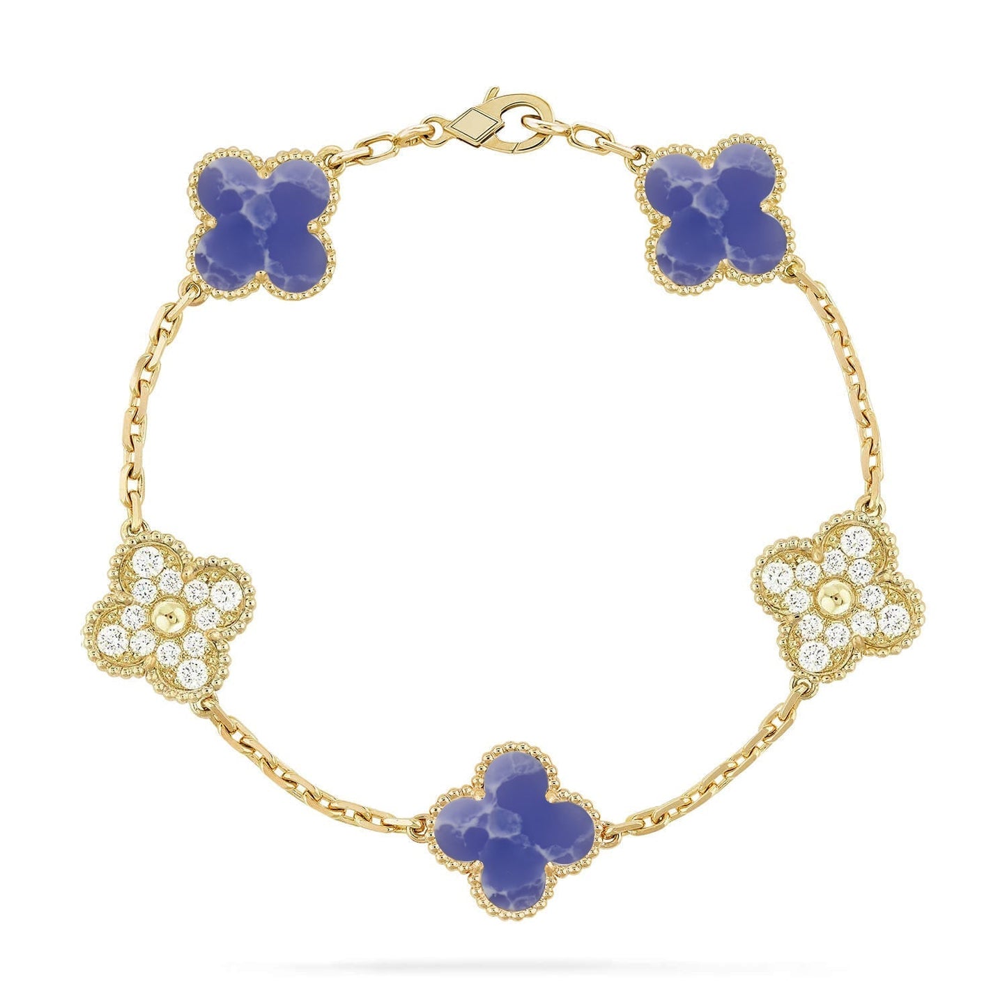 [Lume Jewelry]New CLOVER 5 MOTIF BLUE VEINS BRACELET COLLECTION
