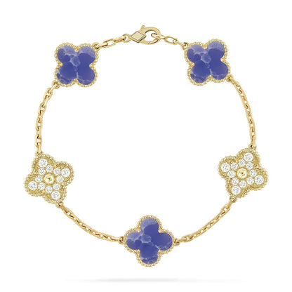 [Lume Jewelry]New CLOVER 5 MOTIF BLUE VEINS BRACELET COLLECTION