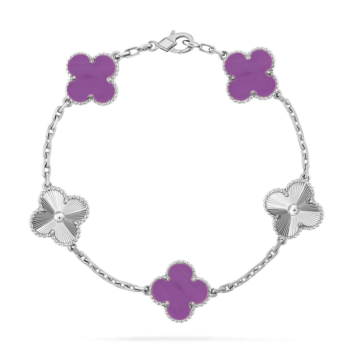 [Lume Jewelry]New  CLOVER 5 MOTIF VIOLET BRACELET COLLECTION