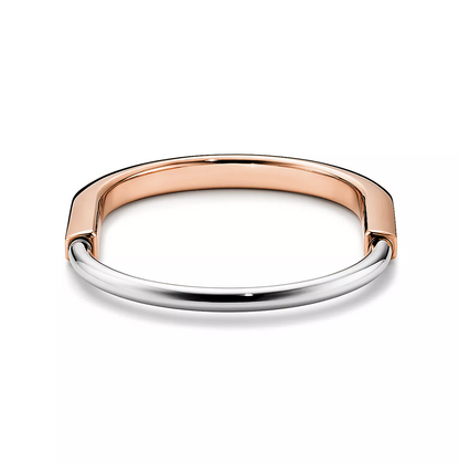 [Lume Jewelry]LOCK BRACELET ROSE AND WHITE GOLD