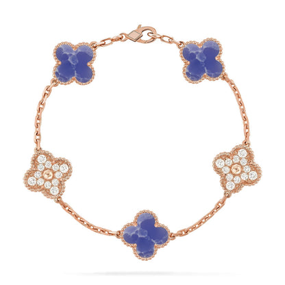 [Lume Jewelry]New CLOVER 5 MOTIF BLUE VEINS BRACELET COLLECTION