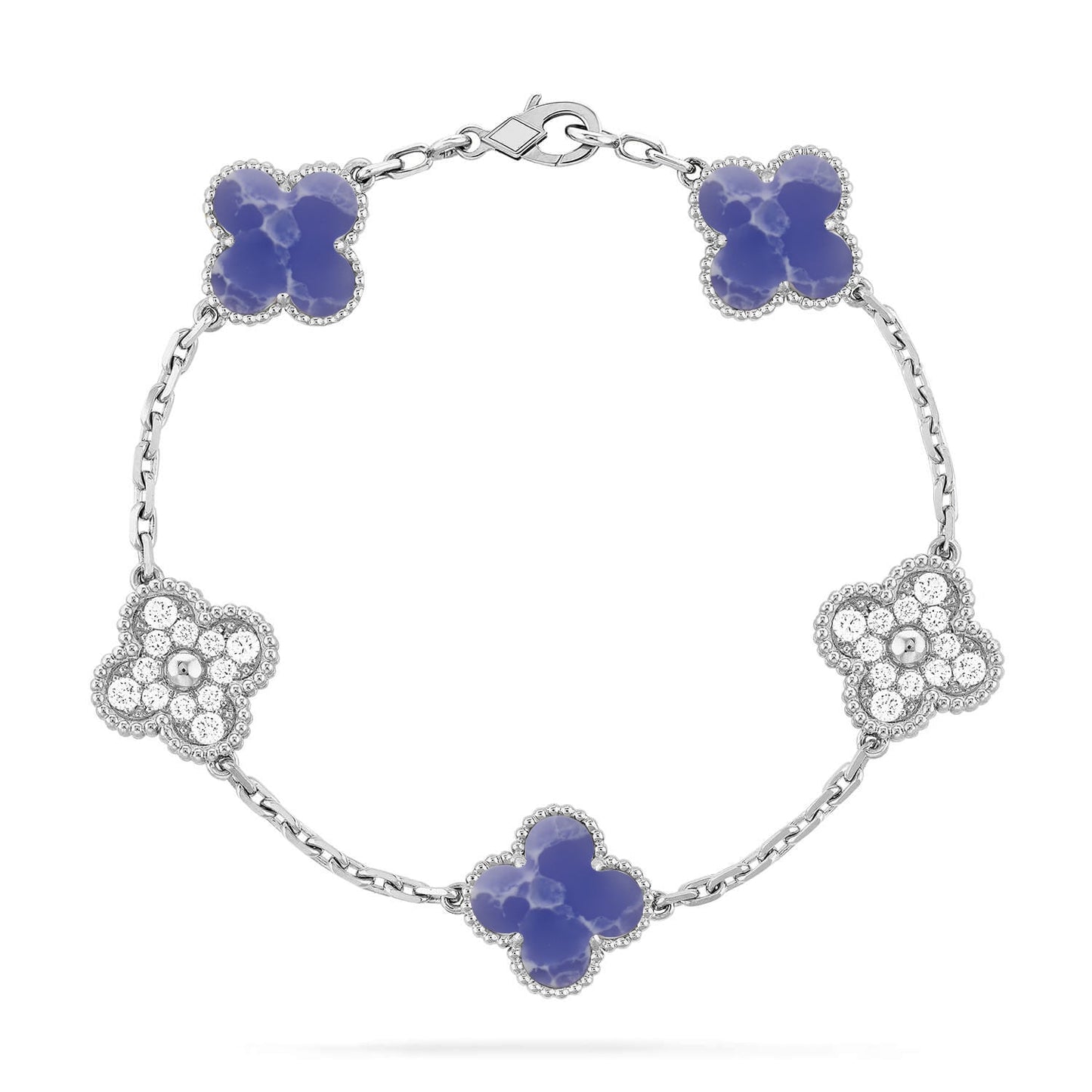[Lume Jewelry]New CLOVER 5 MOTIF BLUE VEINS BRACELET COLLECTION