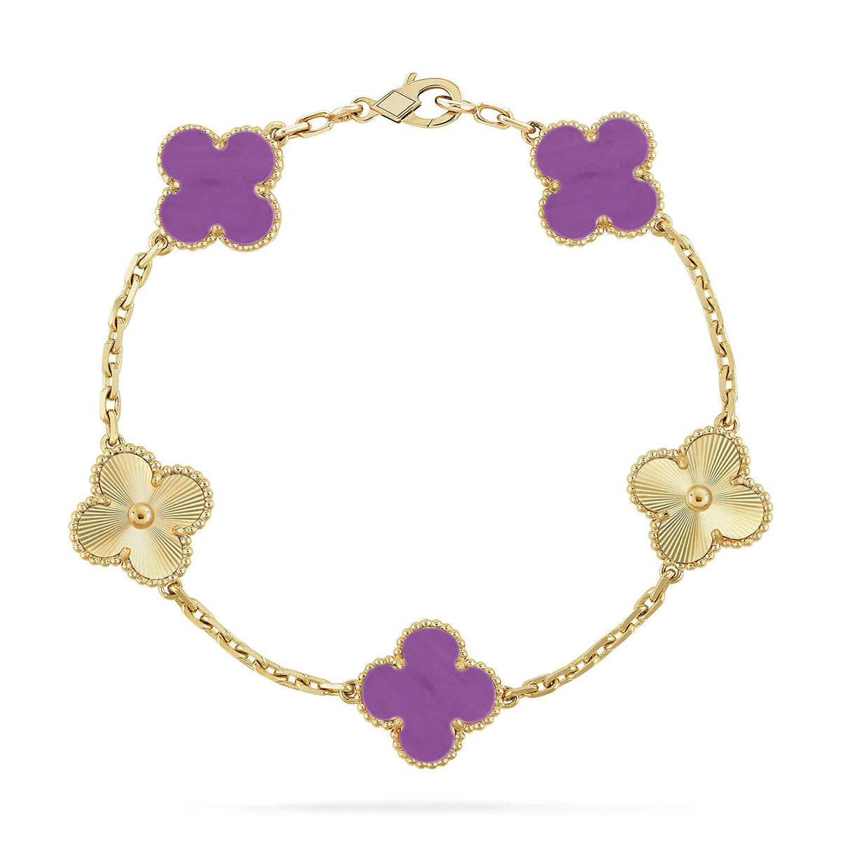 [Lume Jewelry]New  CLOVER 5 MOTIF VIOLET BRACELET COLLECTION