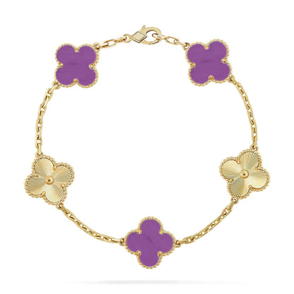 [Lume Jewelry]New  CLOVER 5 MOTIF VIOLET BRACELET COLLECTION