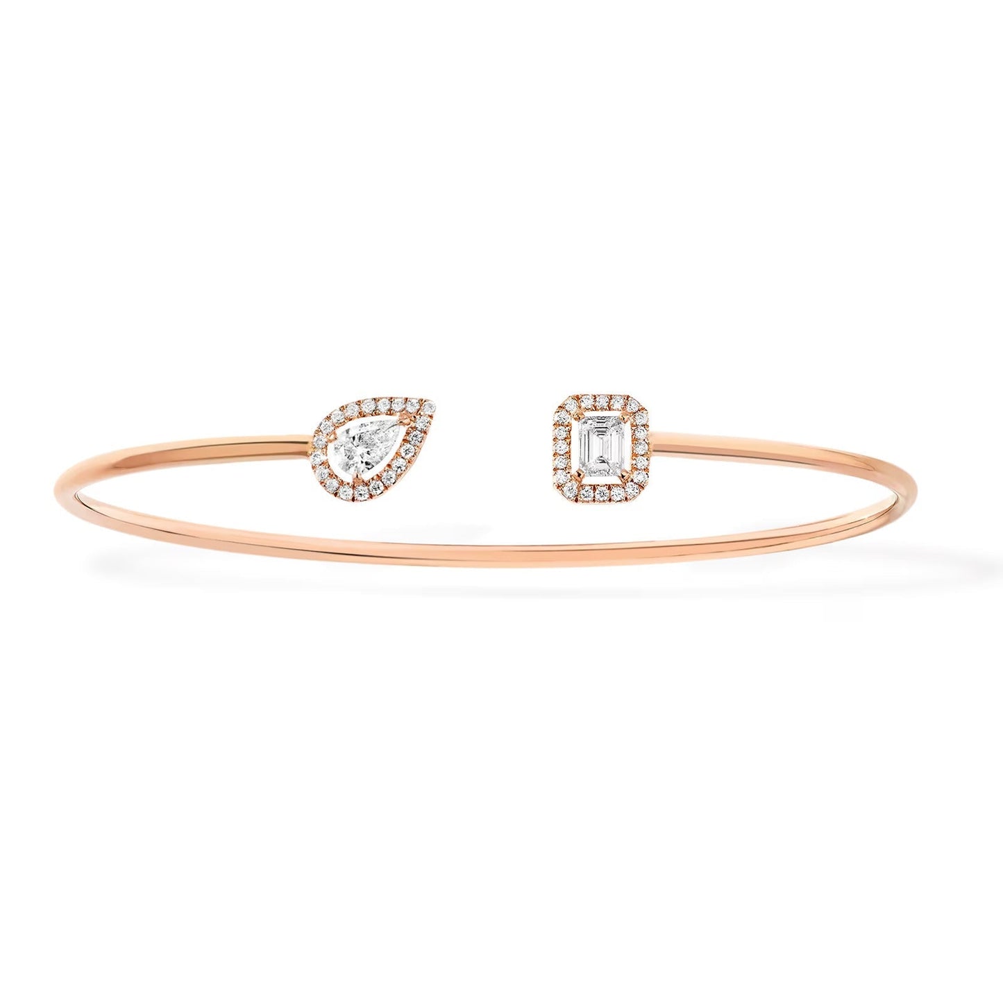[Lume Jewelry]JONC FLEX MY TWIN TOI & MOI SILVER DIAMOND BRACELET