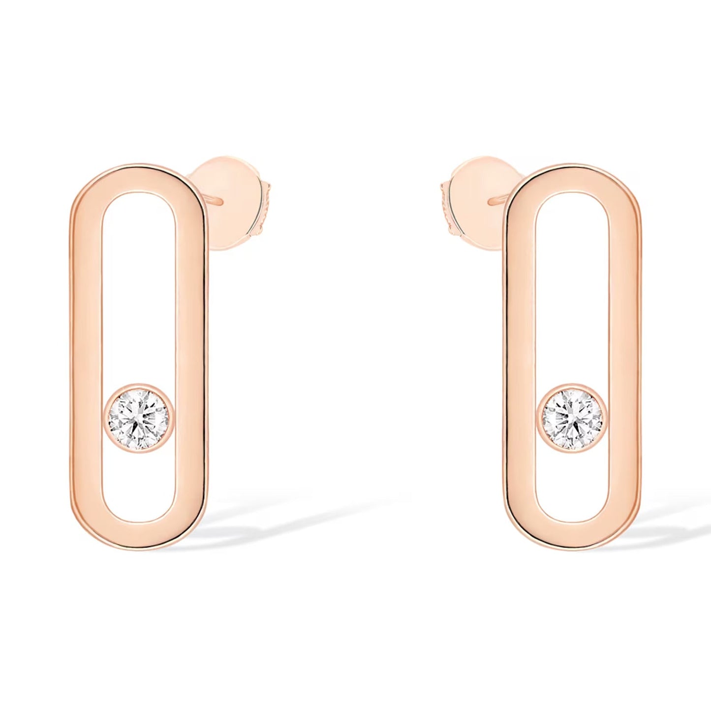 [Lume Jewelry]MOVE UNO SMALL 1 DIAMOND EARRINGS