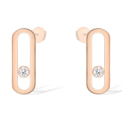 [Lume Jewelry]MOVE UNO SMALL 1 DIAMOND EARRINGS